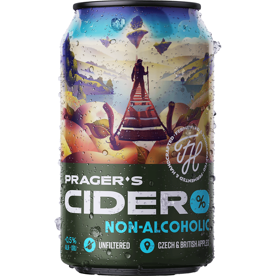 Non-alcoholic cider can